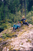 Река Пыжа (Алтай). Август 2001. Я и наш младший член экипажа Саня наблюдаем прохождение порога другим катамараном.